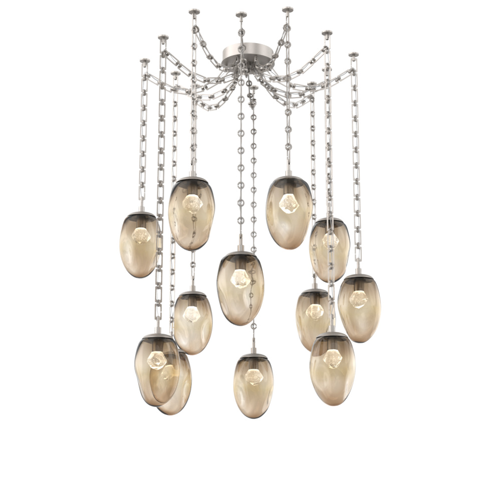 Meteo LED Multi Light Pendant Beige Silver