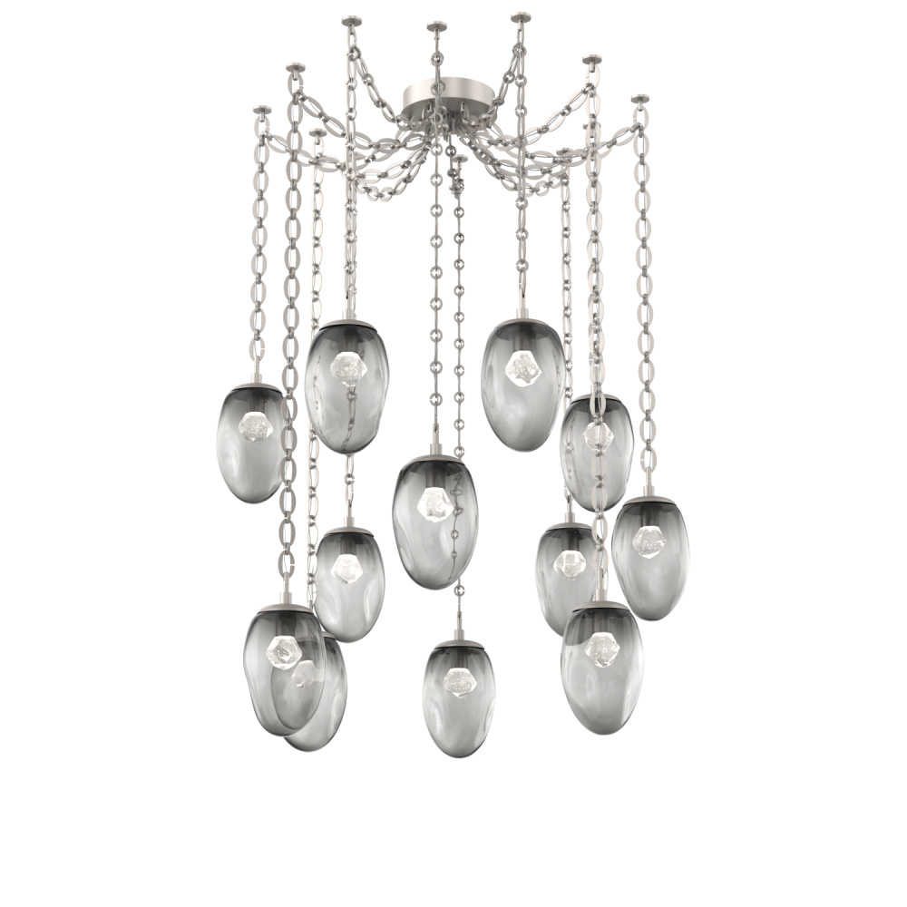 Meteo LED Multi Light Pendant Beige Silver