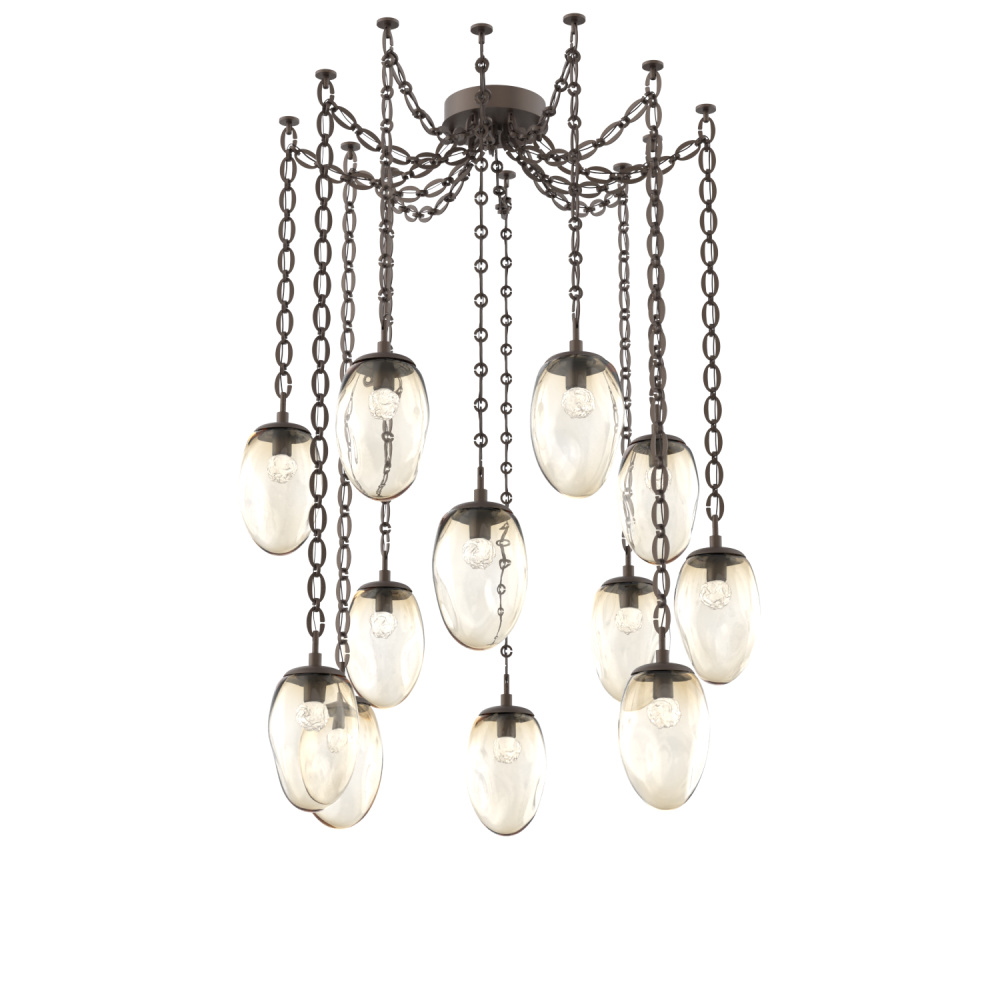 Meteo LED Multi Light Pendant Flat Bronze