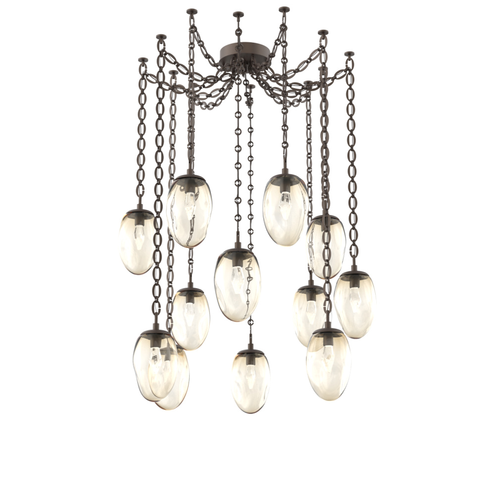 Meteo LED Multi Light Pendant Flat Bronze