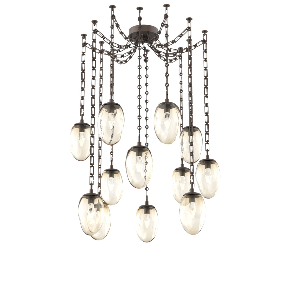 Meteo LED Multi Light Pendant Flat Bronze