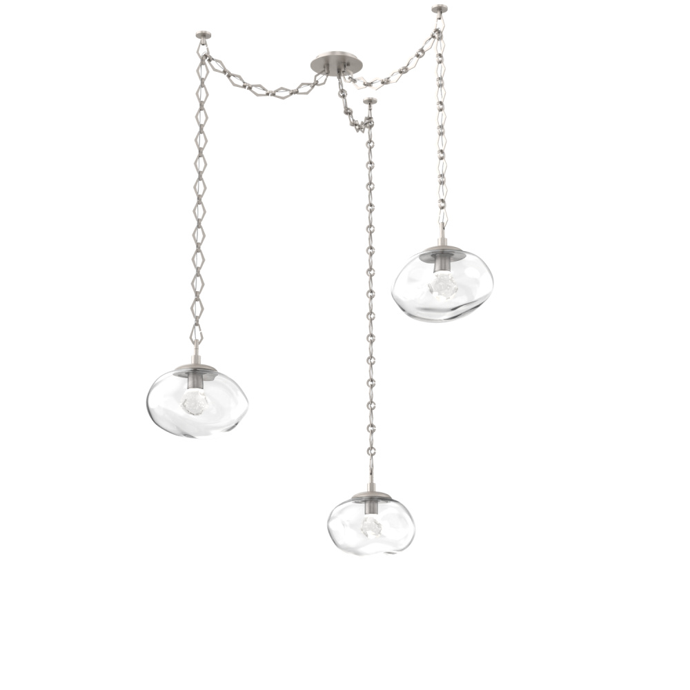 Nova LED Multi Light Pendant Beige Silver