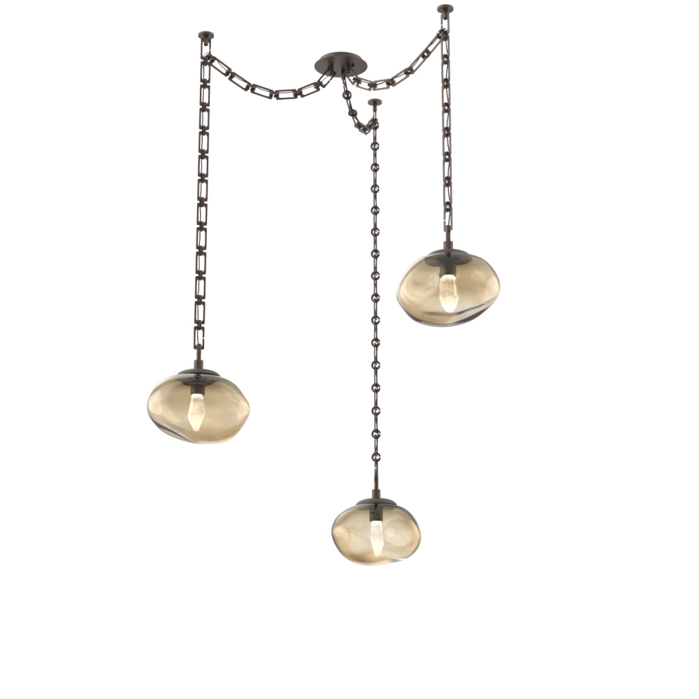 Nova LED Multi Light Pendant Flat Bronze