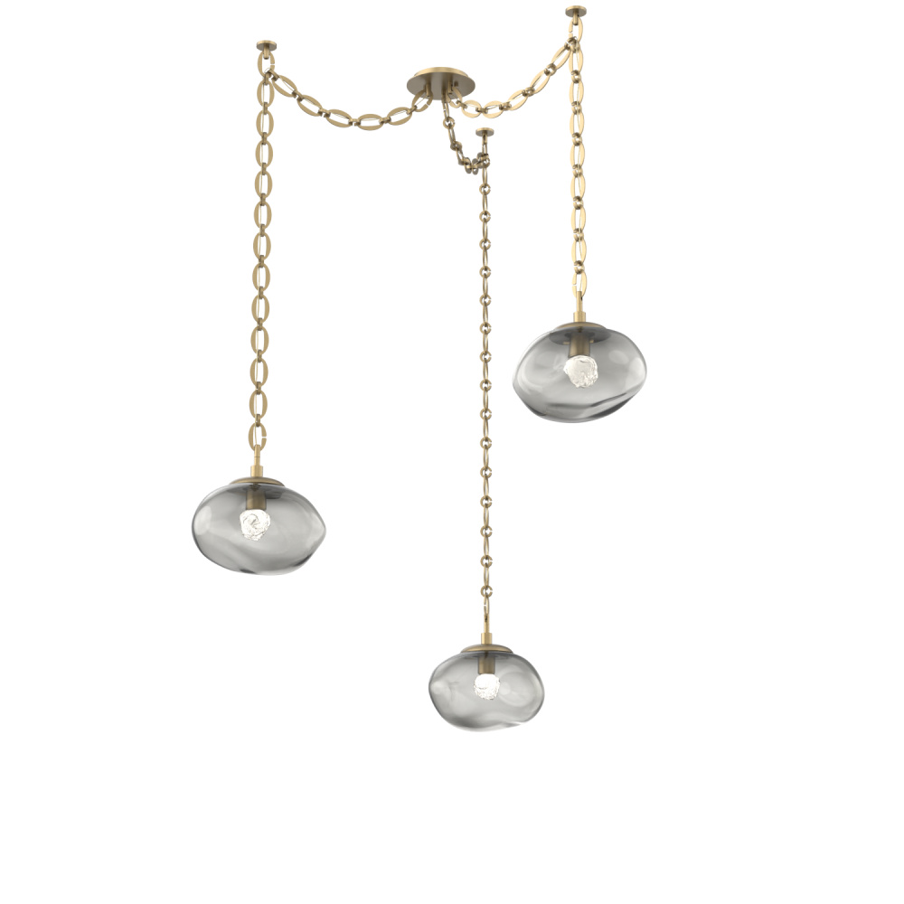 Nova LED Multi Light Pendant Gilded Brass