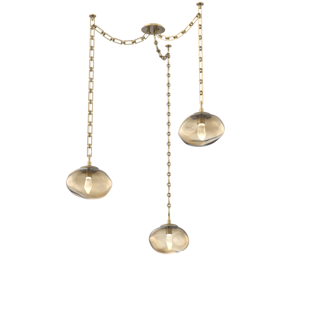 Nova LED Multi Light Pendant Gilded Brass