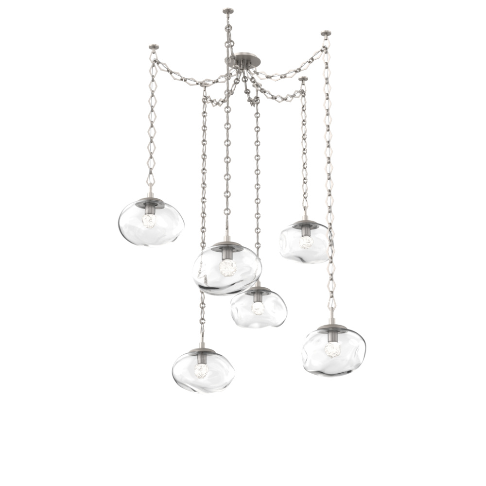 Nova LED Multi Light Pendant Beige Silver