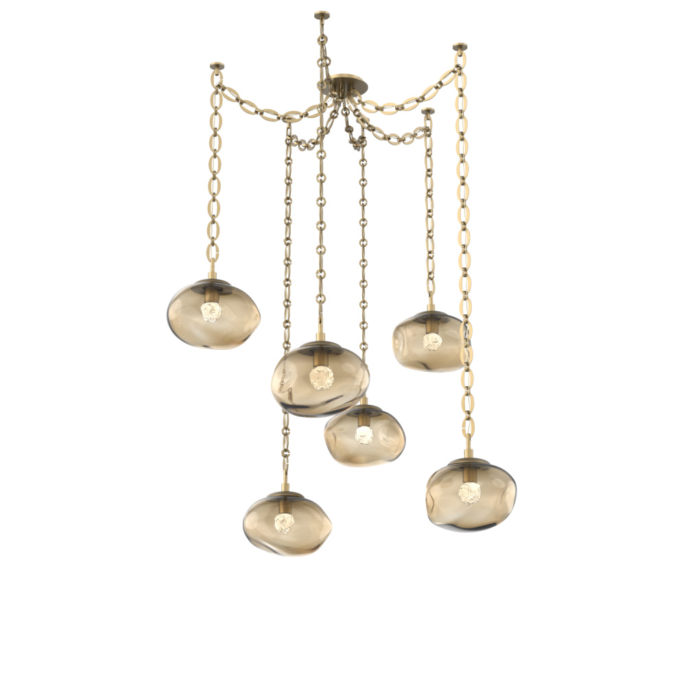 Nova LED Multi Light Pendant Gilded Brass