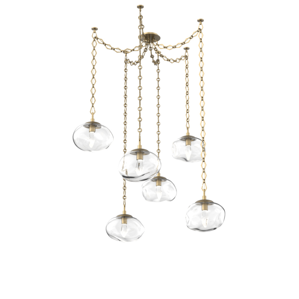 Nova LED Multi Light Pendant Gilded Brass