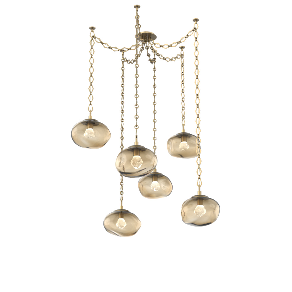 Nova LED Multi Light Pendant Gilded Brass
