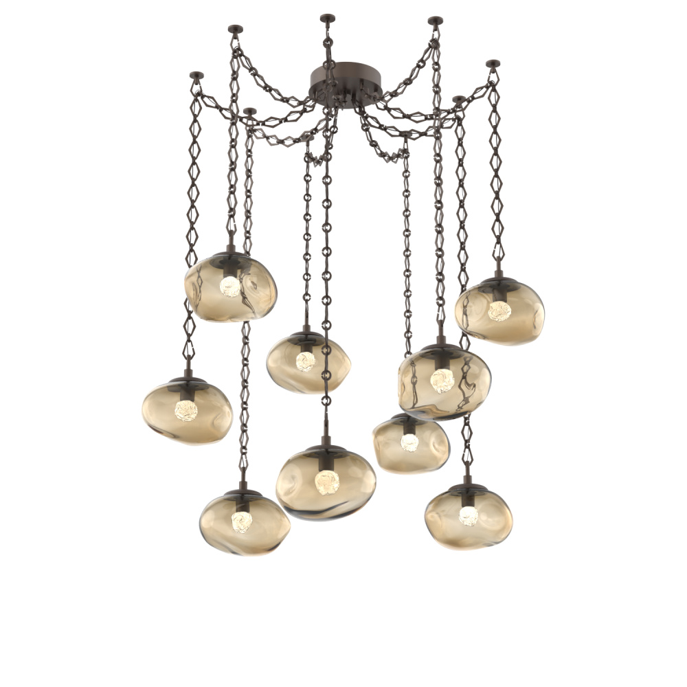 Nova LED Multi Light Pendant Flat Bronze