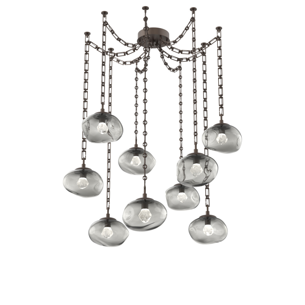 Nova LED Multi Light Pendant Flat Bronze