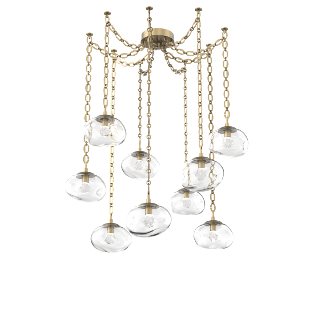 Nova LED Multi Light Pendant Gilded Brass