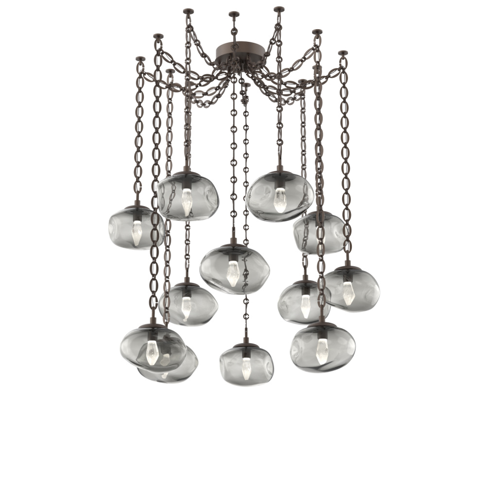 Nova LED Multi Light Pendant Flat Bronze