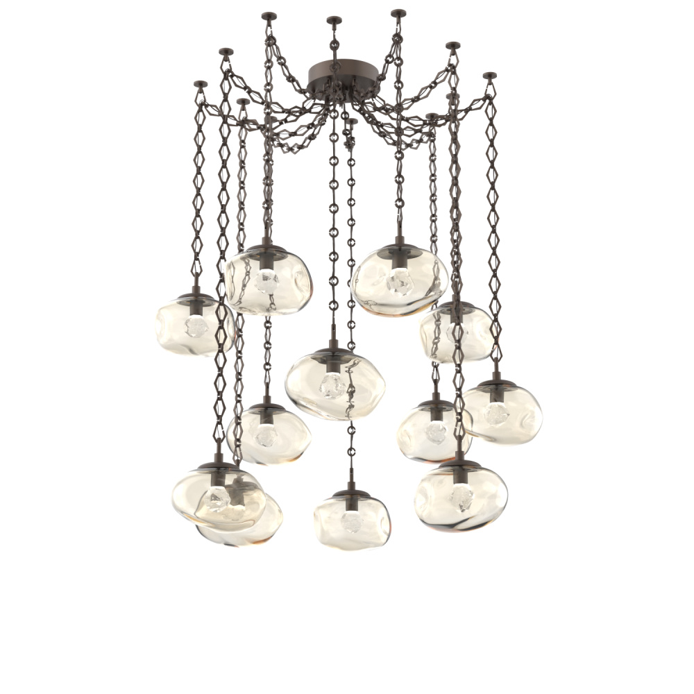 Nova LED Multi Light Pendant Flat Bronze