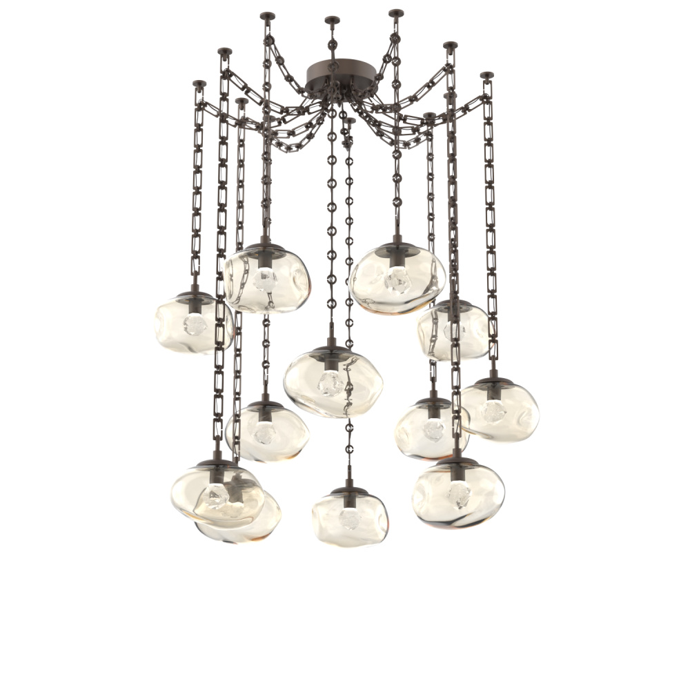 Nova LED Multi Light Pendant Flat Bronze