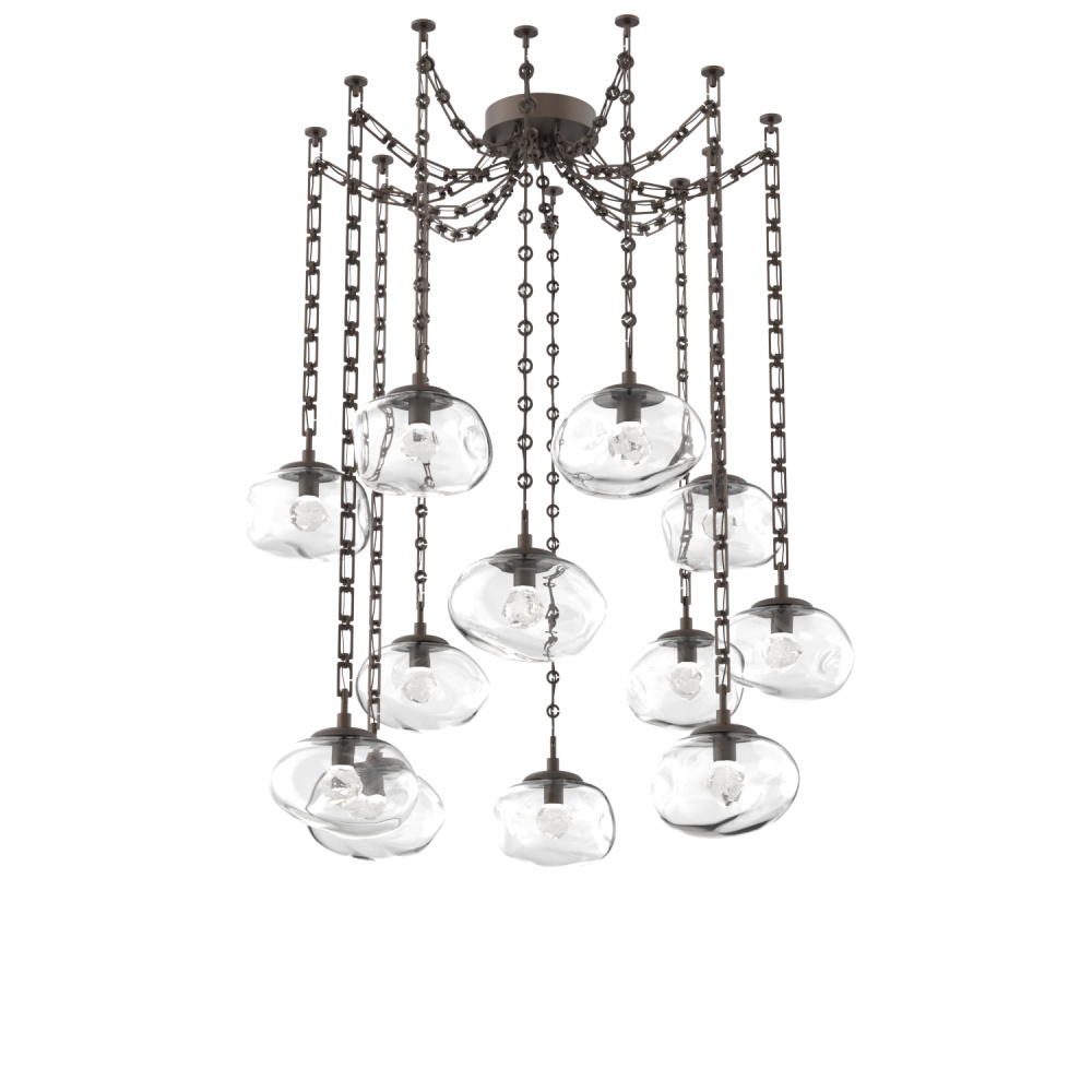 Nova LED Multi Light Pendant Flat Bronze