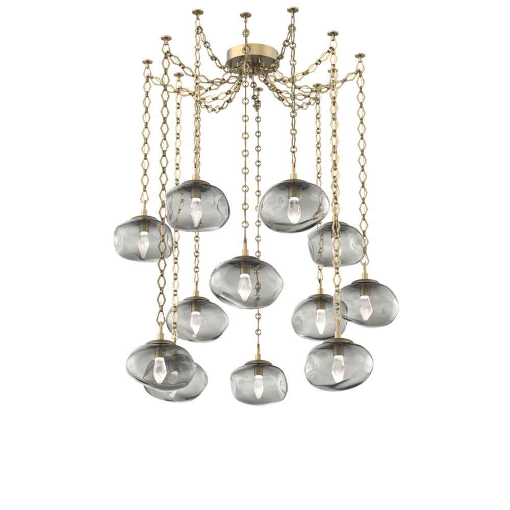 Nova LED Multi Light Pendant Gilded Brass