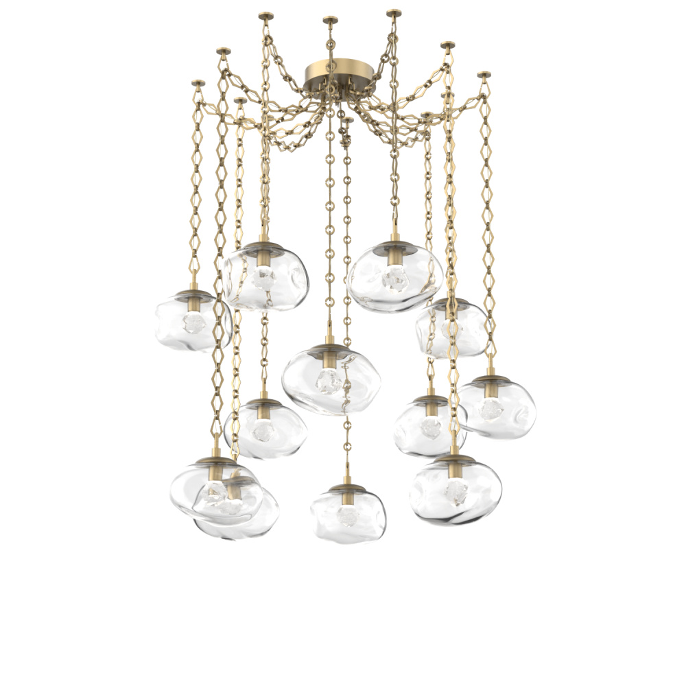 Nova LED Multi Light Pendant Gilded Brass