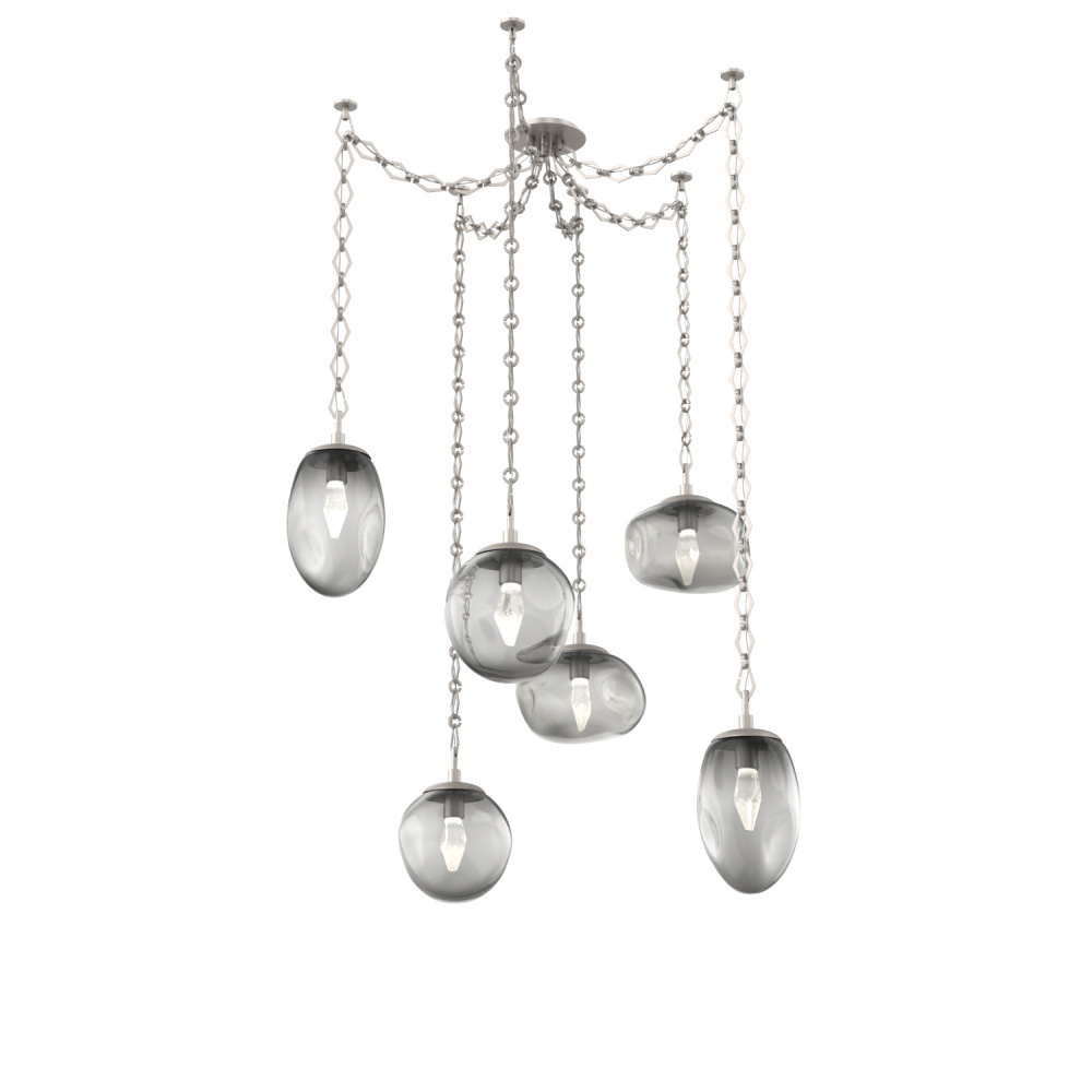 Cosmos LED Multi Light Pendant Beige Silver