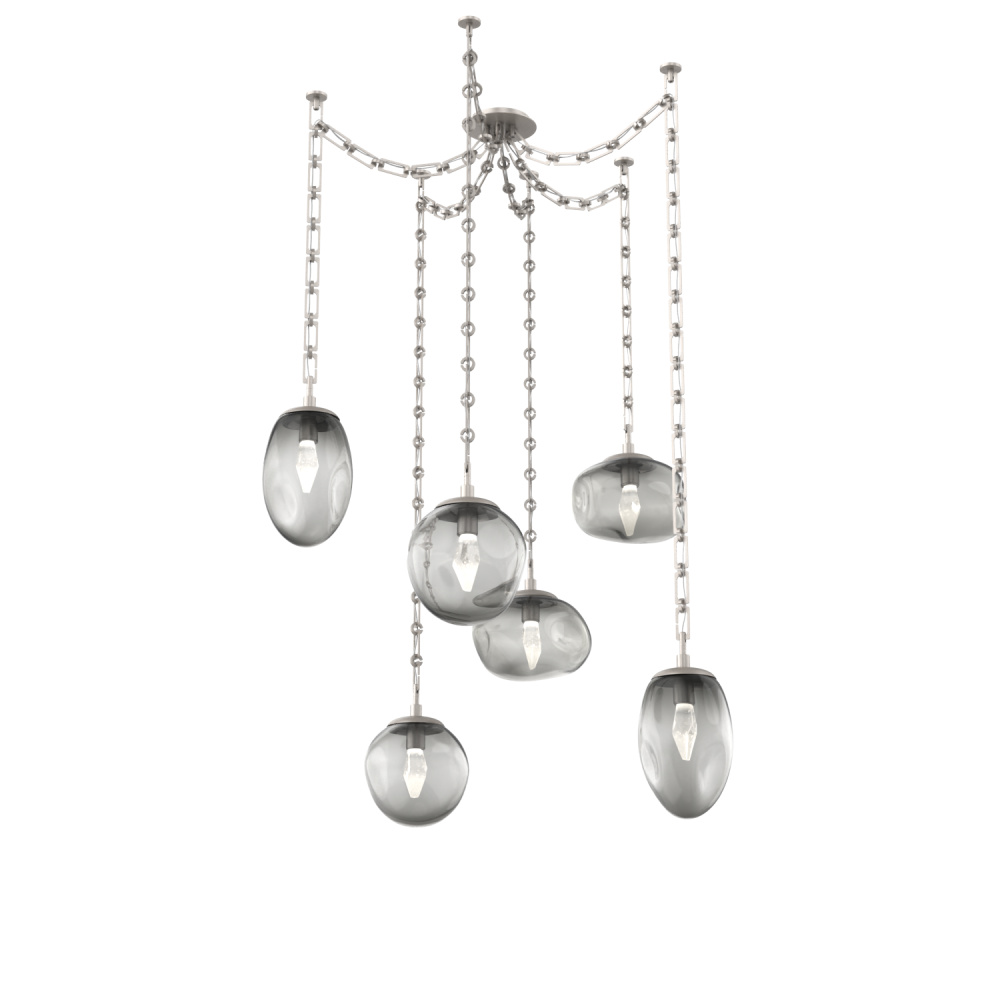 Cosmos LED Multi Light Pendant Beige Silver