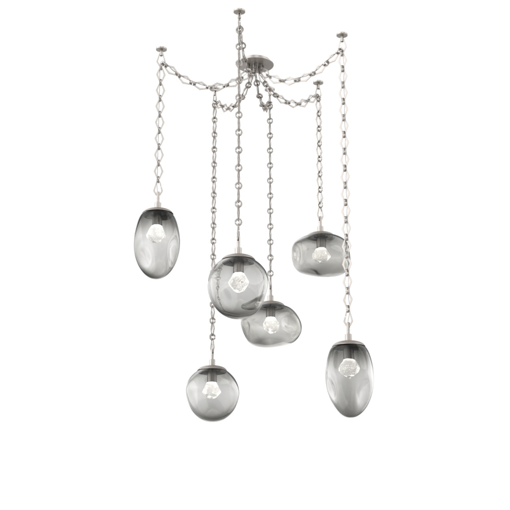 Cosmos LED Multi Light Pendant Beige Silver