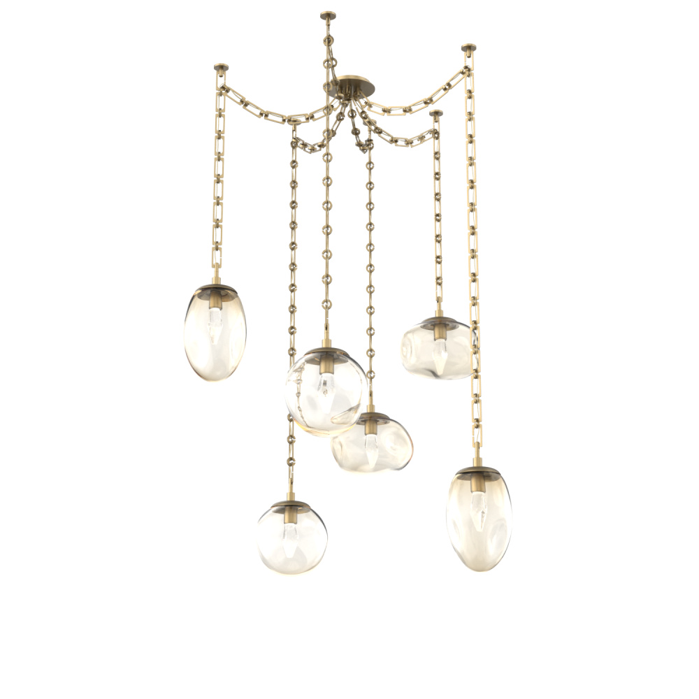 Cosmos LED Multi Light Pendant Gilded Brass