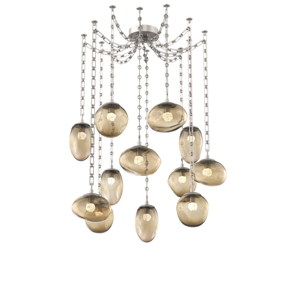 Cosmos LED Multi Light Pendant Beige Silver