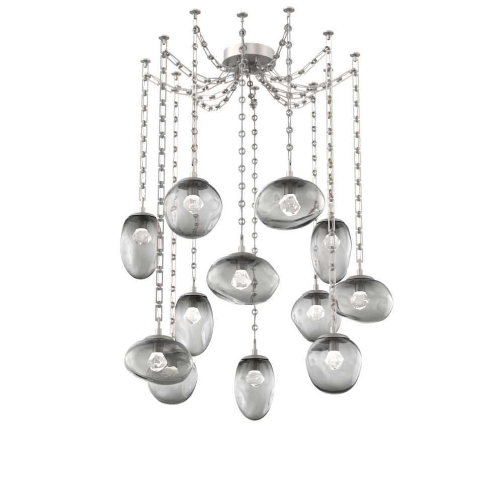 Cosmos LED Multi Light Pendant Beige Silver