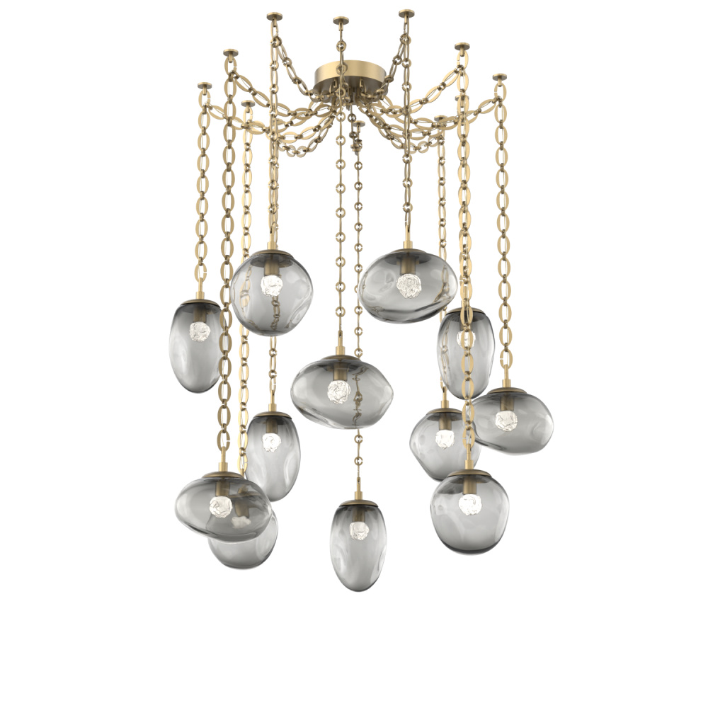 Cosmos LED Multi Light Pendant Gilded Brass