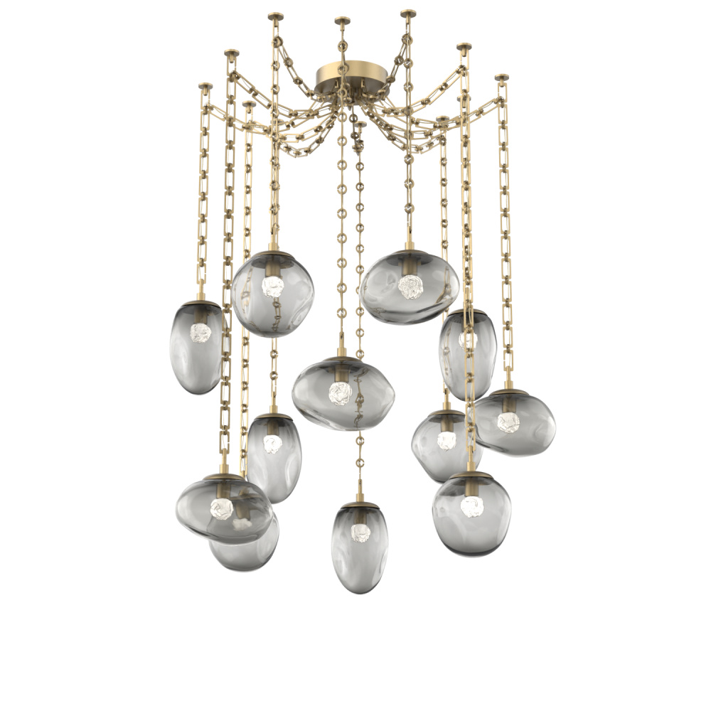 Cosmos LED Multi Light Pendant Gilded Brass