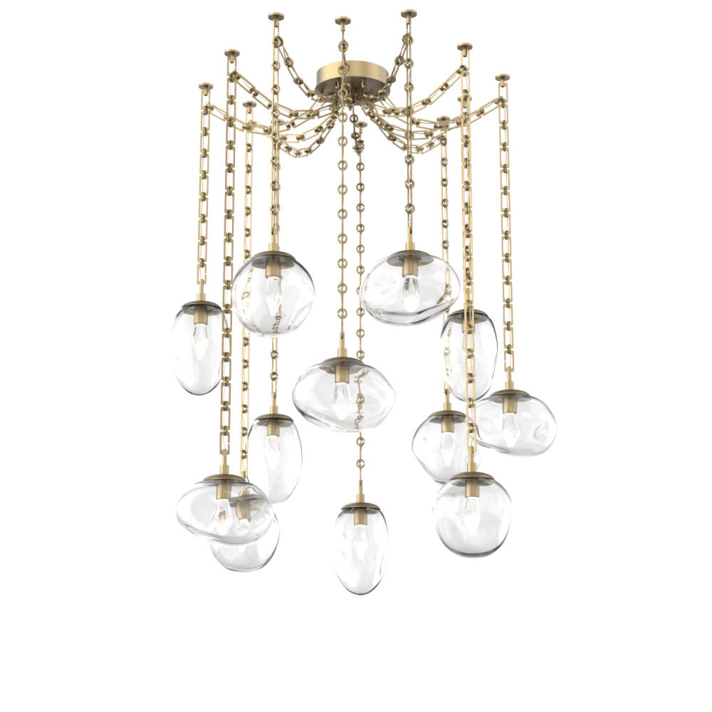 Cosmos LED Multi Light Pendant Gilded Brass