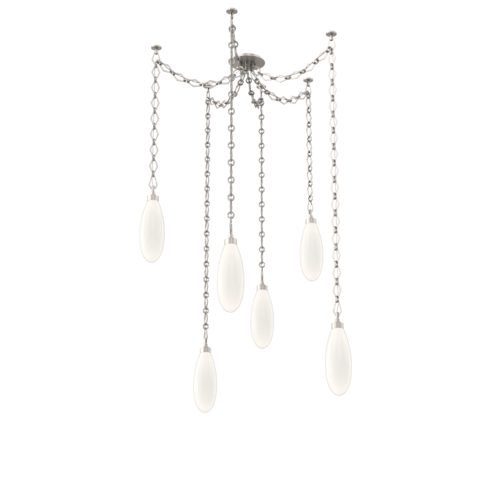 Fiori Multi Light Pendant Beige Silver
