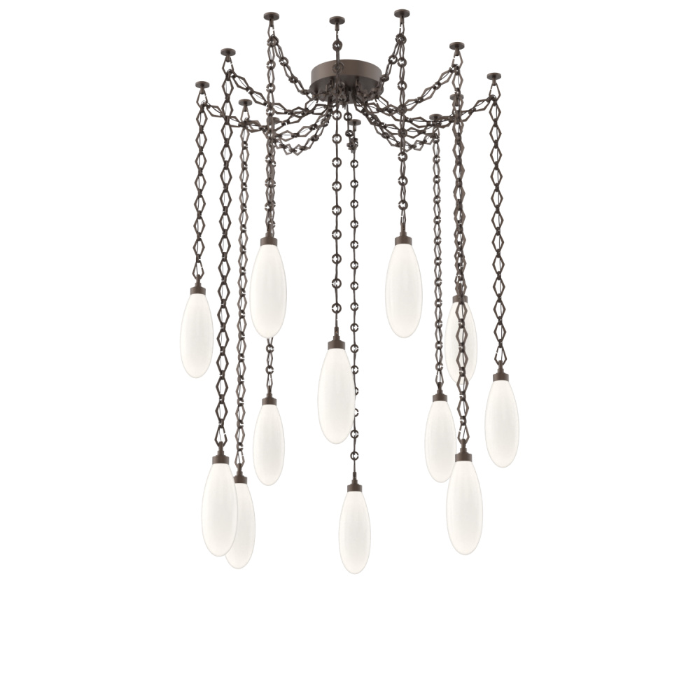 Fiori Multi Light Pendant Flat Bronze
