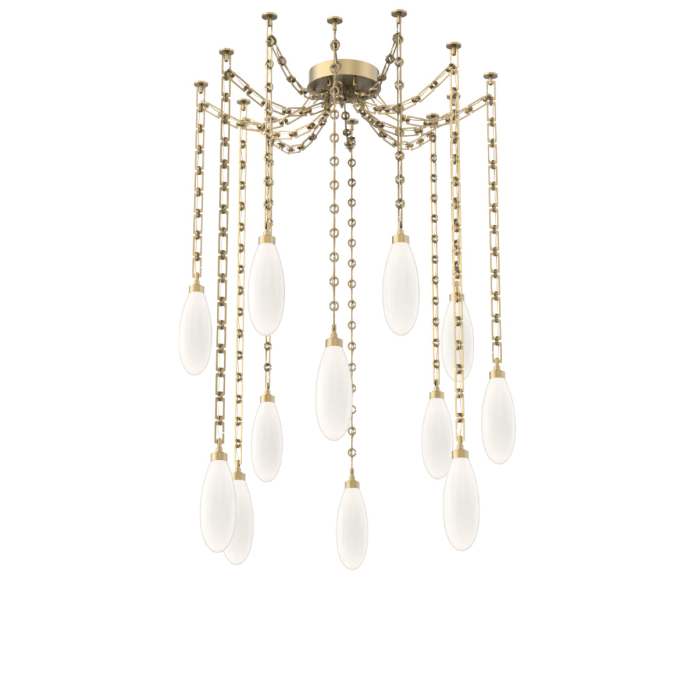 Fiori Multi Light Pendant Gilded Brass