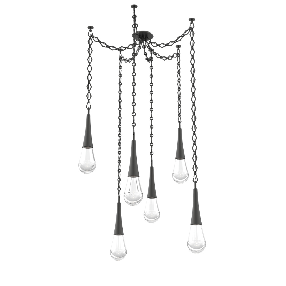 Raindrop Multi Light Pendant Matte Black