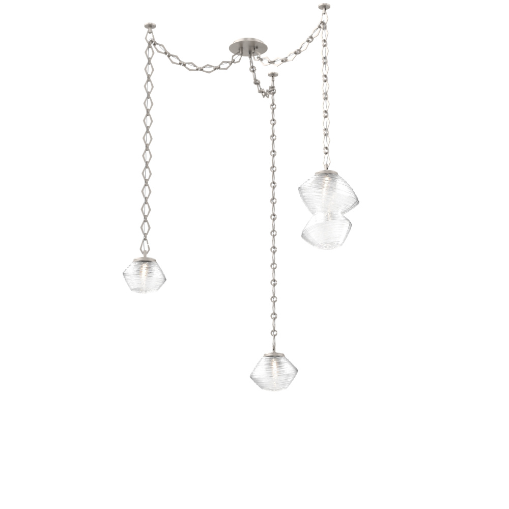 Mesa Multi Light Pendant Beige Silver