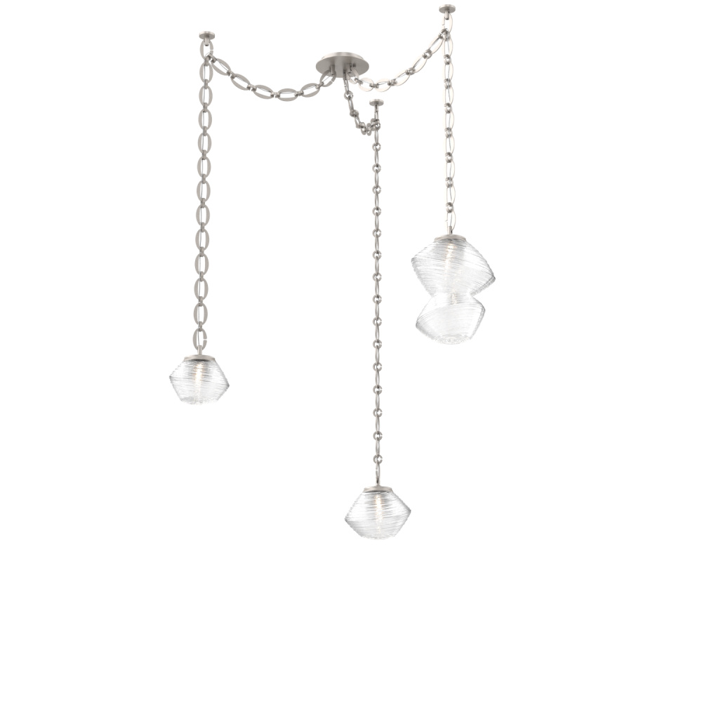 Mesa Multi Light Pendant Beige Silver
