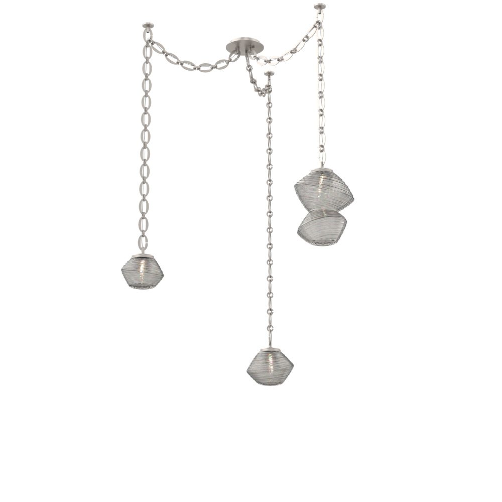 Mesa Multi Light Pendant Beige Silver