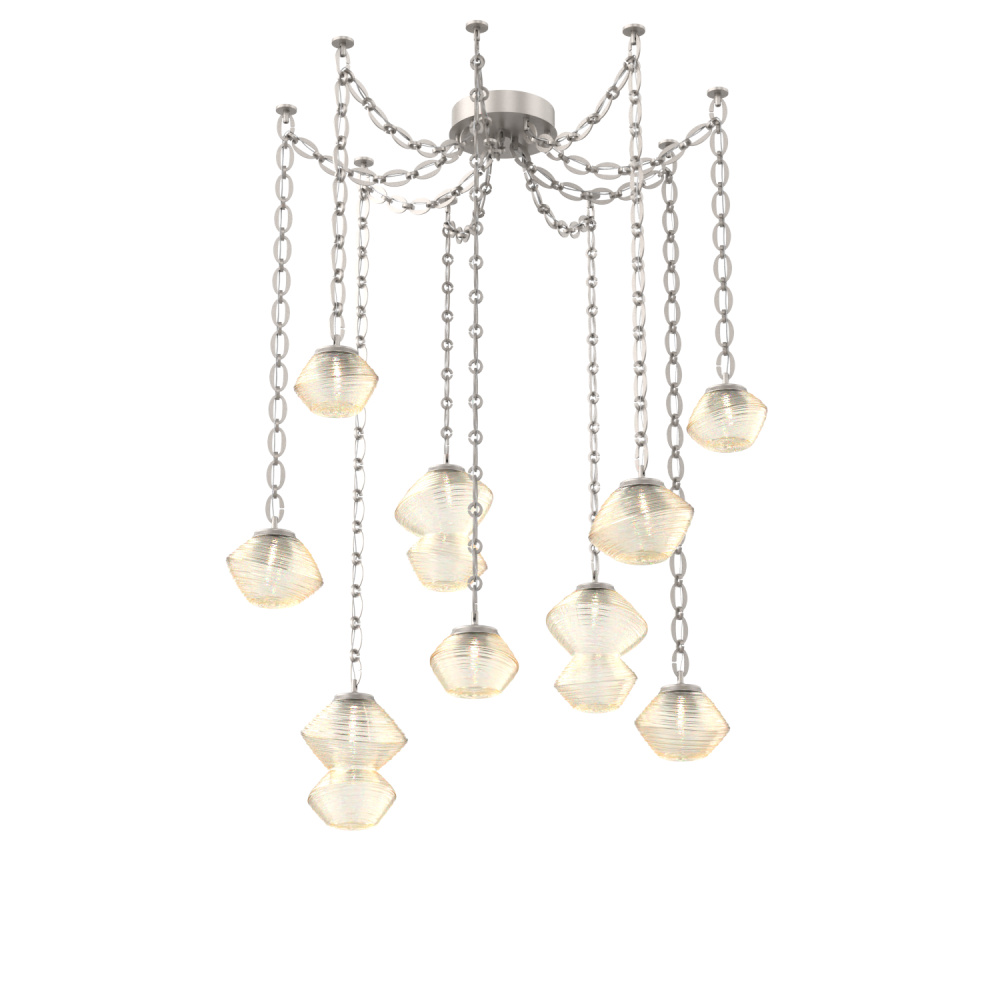 Mesa Multi Light Pendant Beige Silver