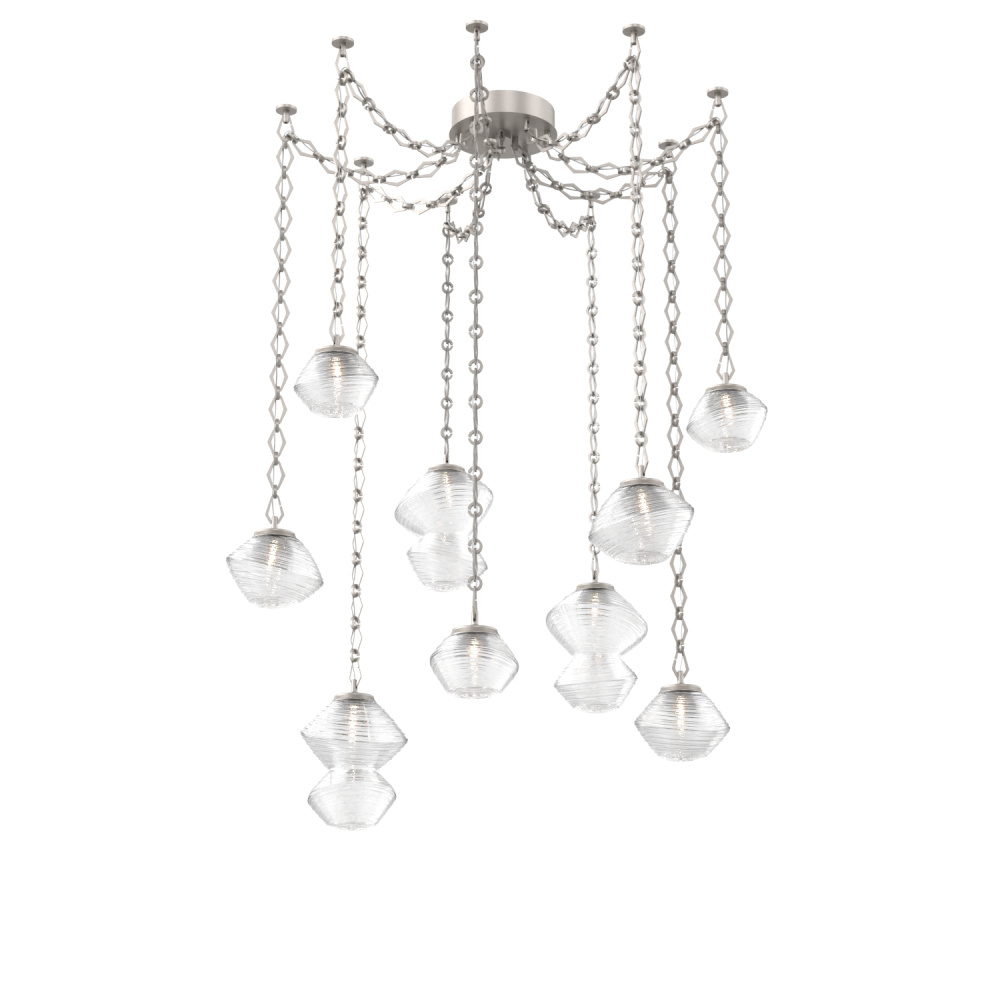 Mesa Multi Light Pendant Beige Silver