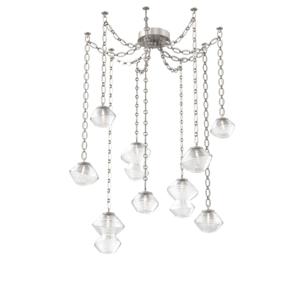 Mesa Multi Light Pendant Beige Silver