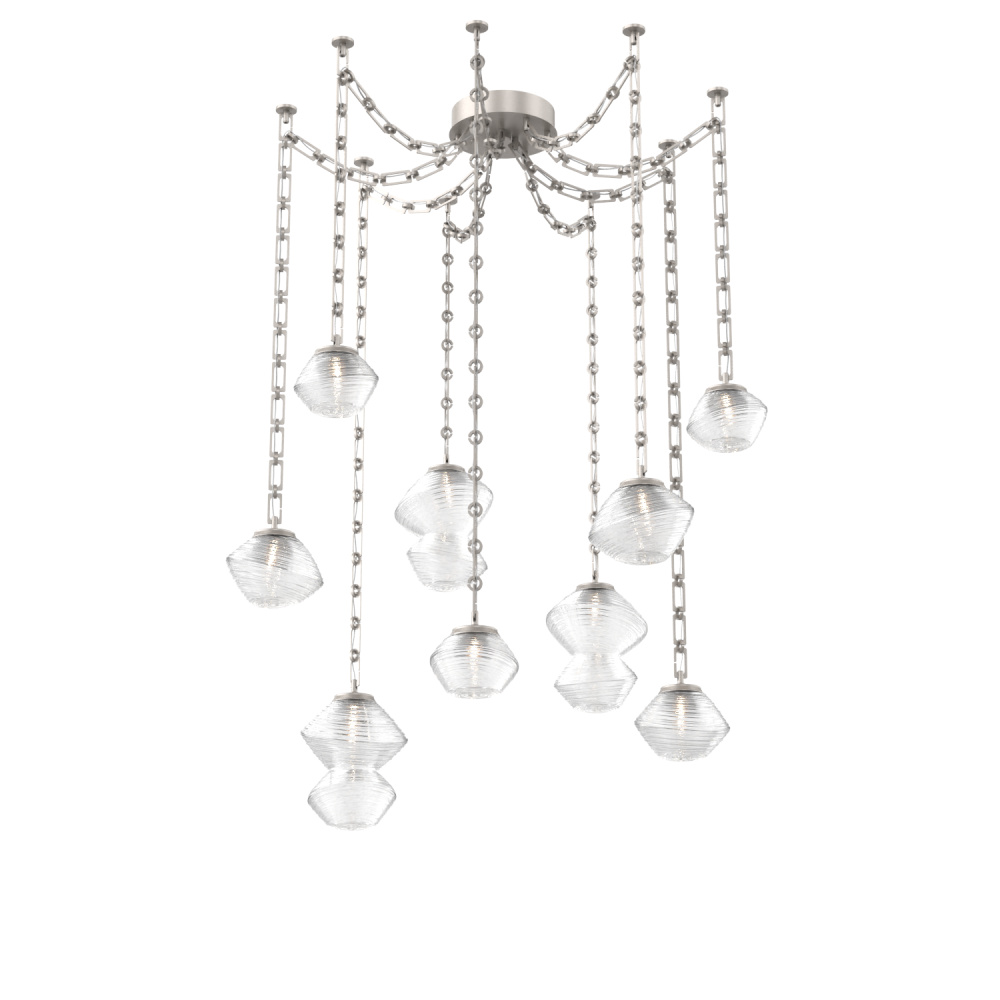 Mesa Multi Light Pendant Beige Silver