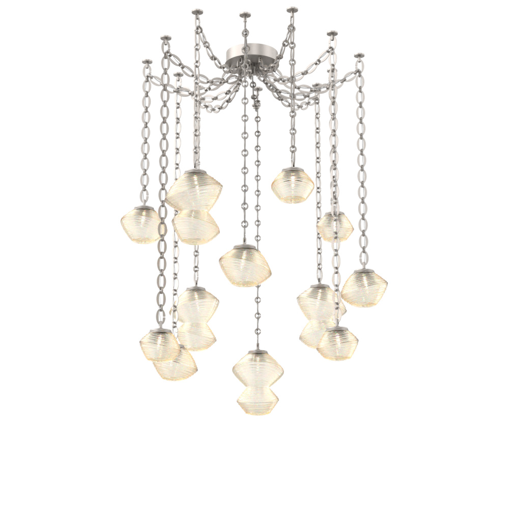 Mesa Multi Light Pendant Beige Silver