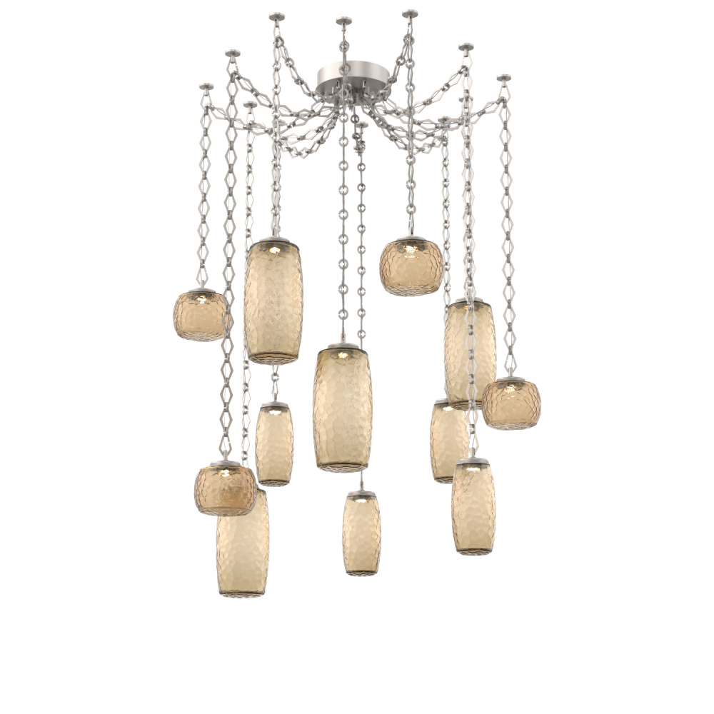 Vessel Multi Light Pendant Beige Silver