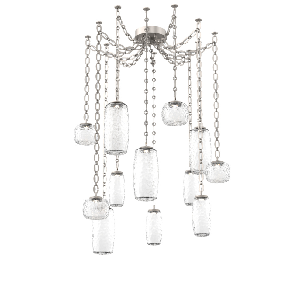 Vessel Multi Light Pendant Beige Silver