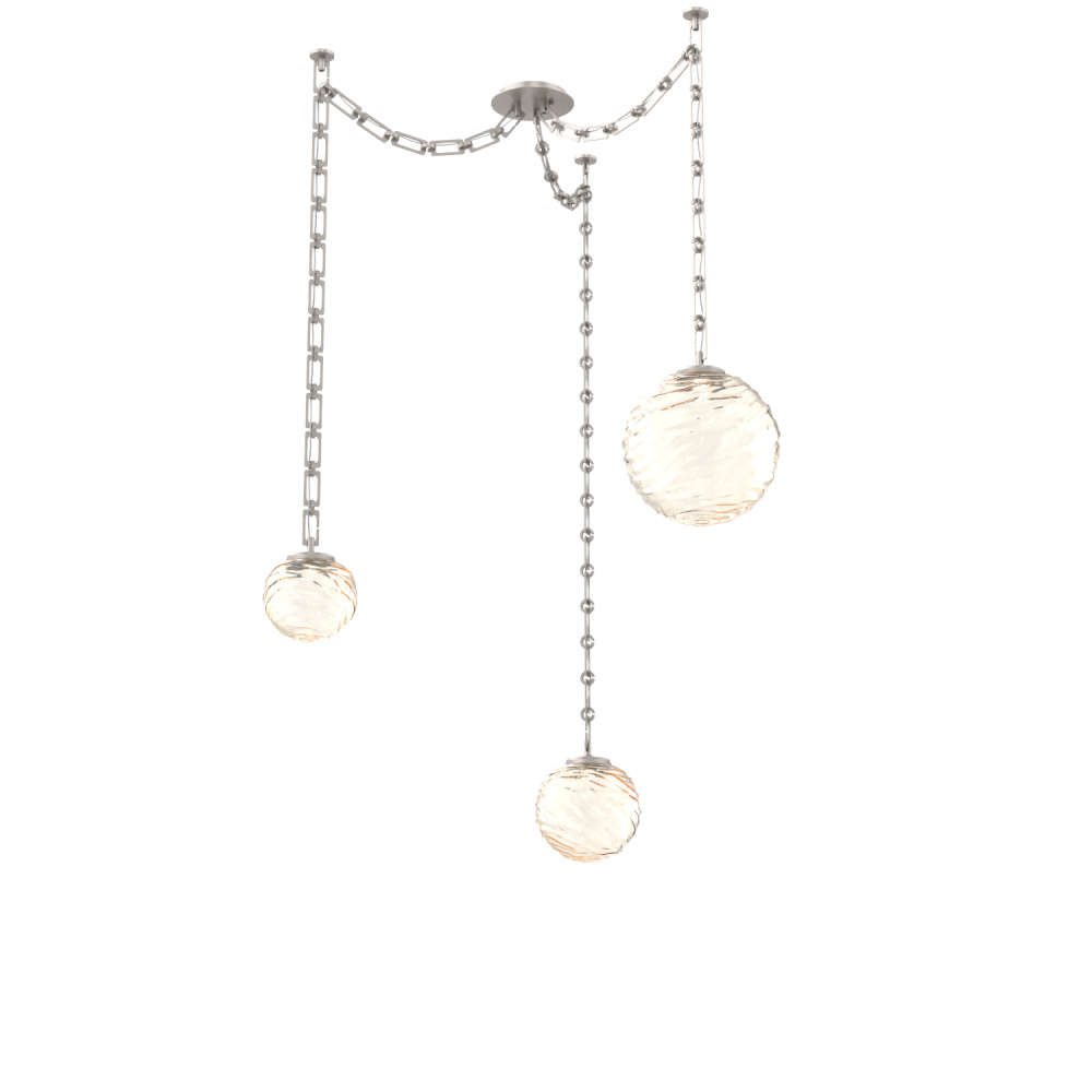 Gaia Multi Light Pendant Beige Silver