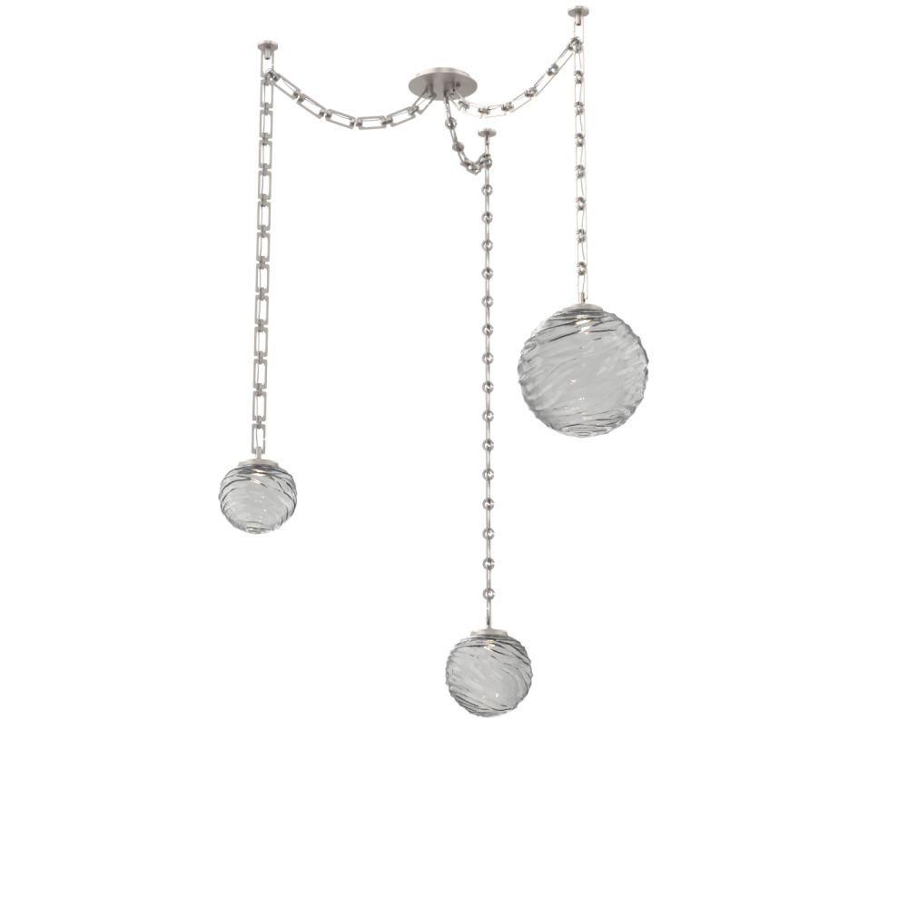 Gaia Multi Light Pendant Beige Silver