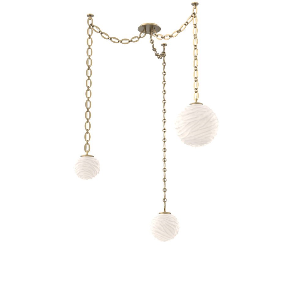Gaia Multi Light Pendant Gilded Brass