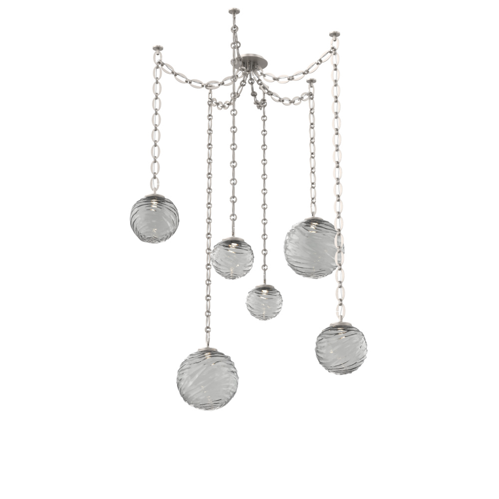 Gaia Multi Light Pendant Beige Silver