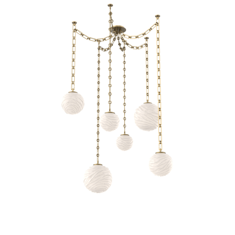 Gaia Multi Light Pendant Gilded Brass